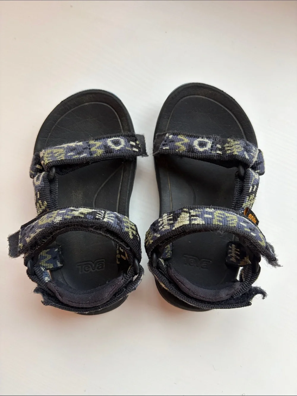 Teva Kids Black Sandals with Patterned Straps